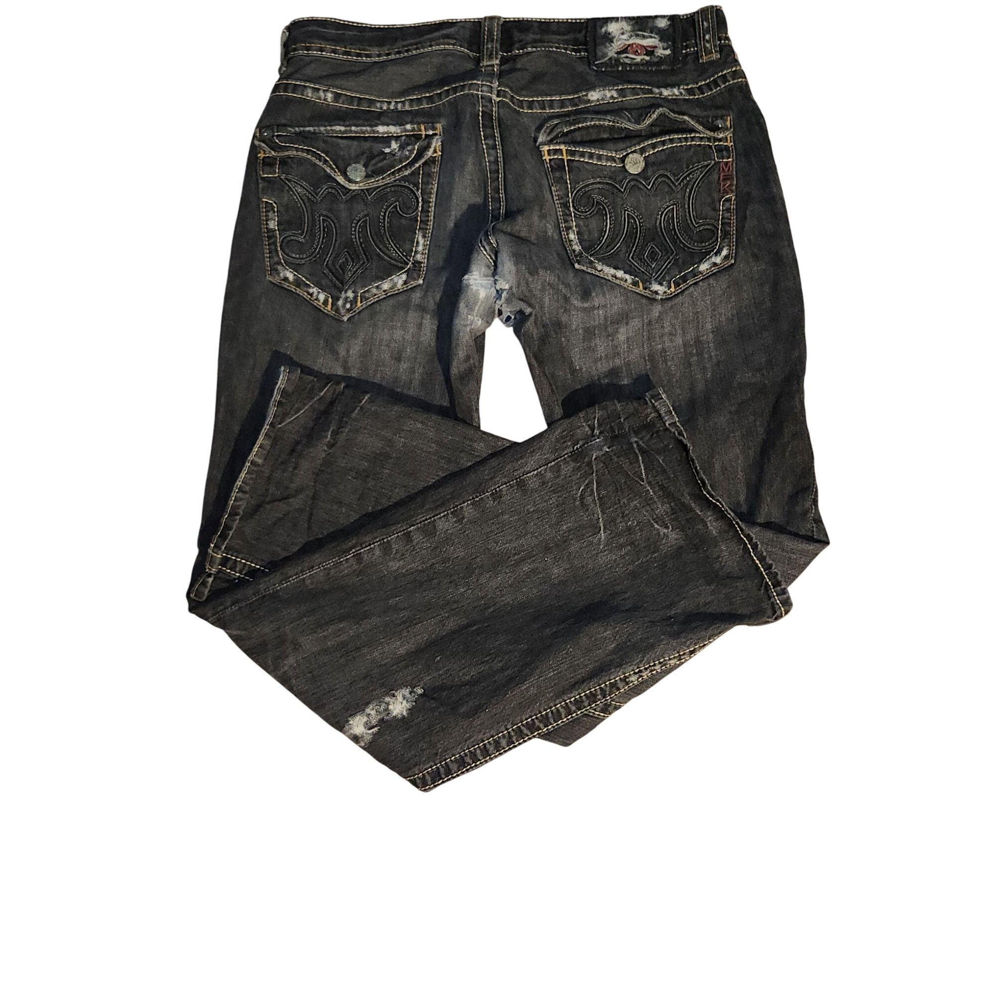 Vintage Mek Denim USA Blue Jeans Mens 34x34 Vtg Oaxaca Boot Cut Dist Size US 34 / EU 50 - 15 Thumbnail