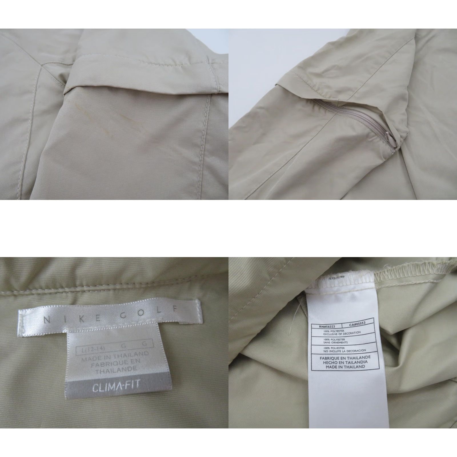 Nike VINTAGE Nike Golf Clima-Fit Lightweight 1/4 Zip Jacket Womens L Tan Windbreaker Coat Size L / US 10 / IT 46 - 8 Thumbnail
