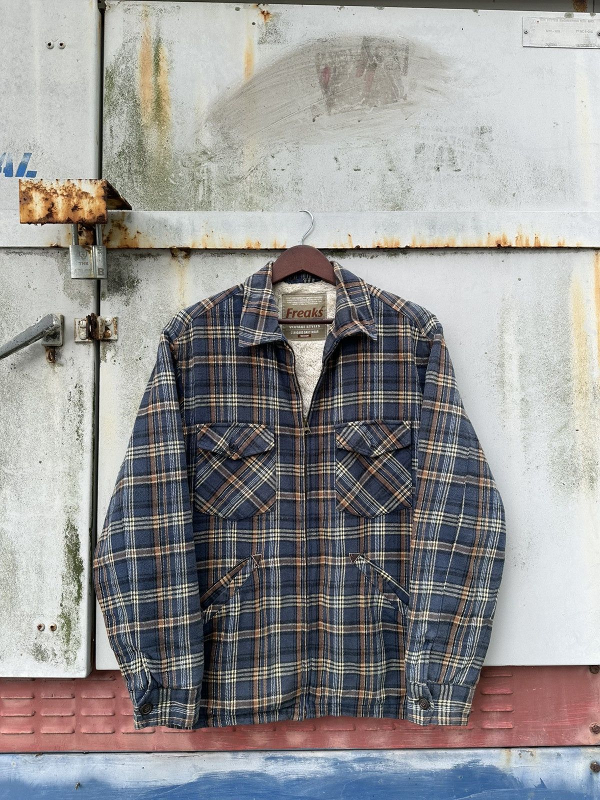 Vintage 👹Vintage Freaks Fleece Lined Flannel Jacket Size US M / EU 48-50 / 2 - 3 Thumbnail