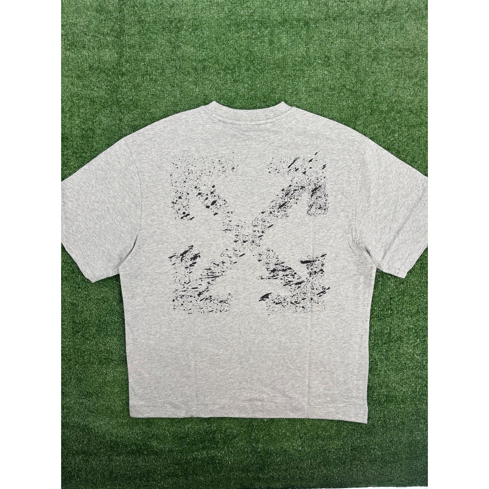 Off-White OFF-WHITE "Paint Splatter Arrows" Grey T-Shirt Size Medium Size US M / EU 48-50 / 2 - 1 Thumbnail