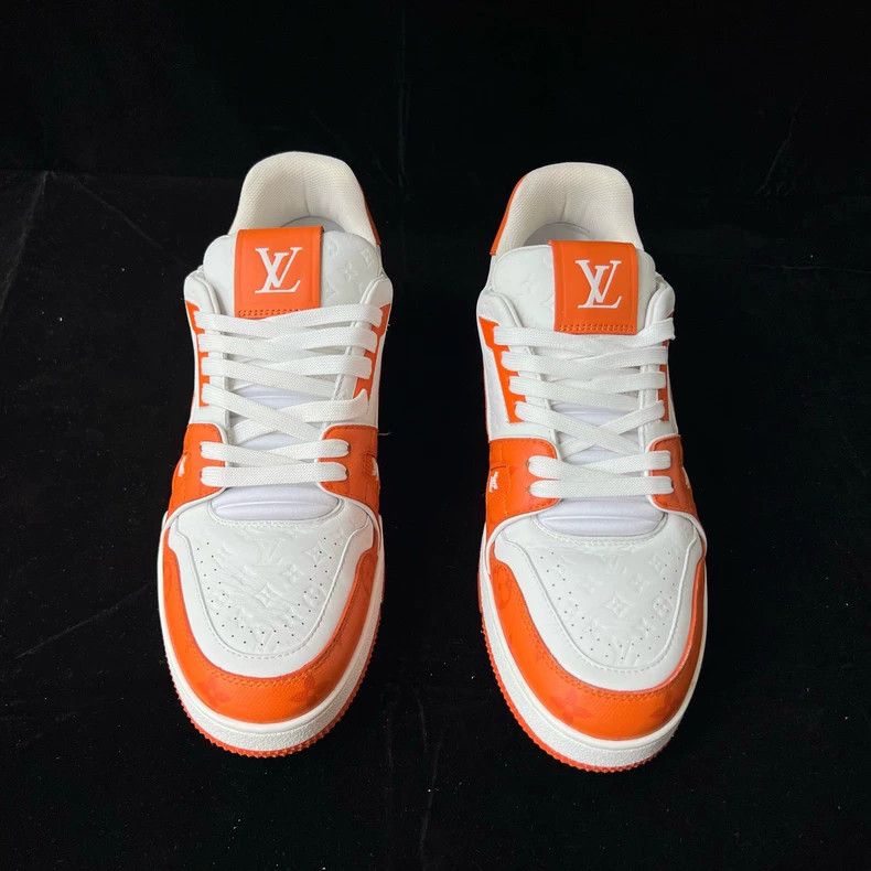 Louis Vuitton Louis Vuitton Trainer white and orange board shoes Size US 10 / EU 43 - 2 Thumbnail