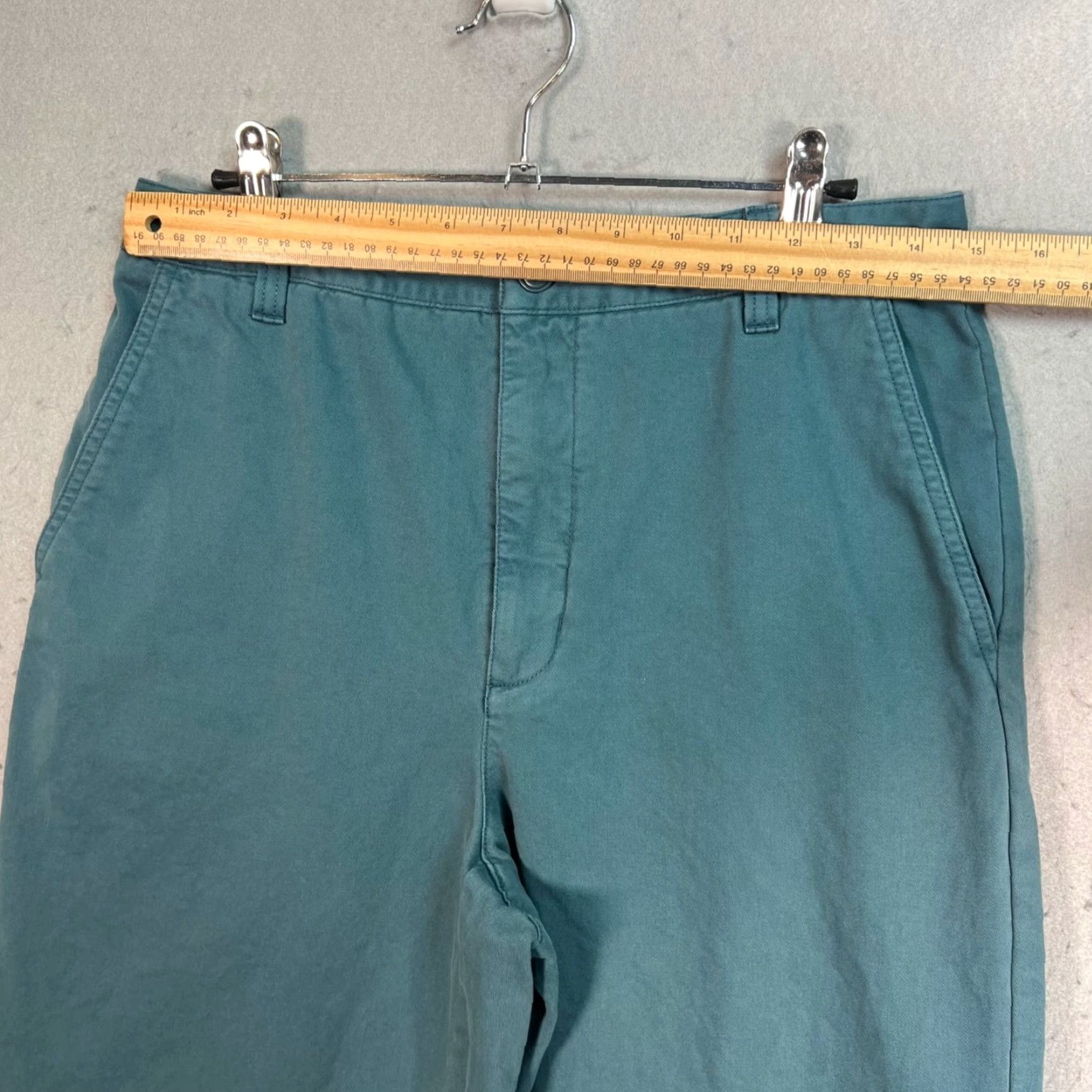 Vintage Sunday Best Womens Pants Straight Leg 10 Blue Organic Cotton Chino Casual Vintage: No Size 32" / US 10 / IT 46 - 5 Thumbnail