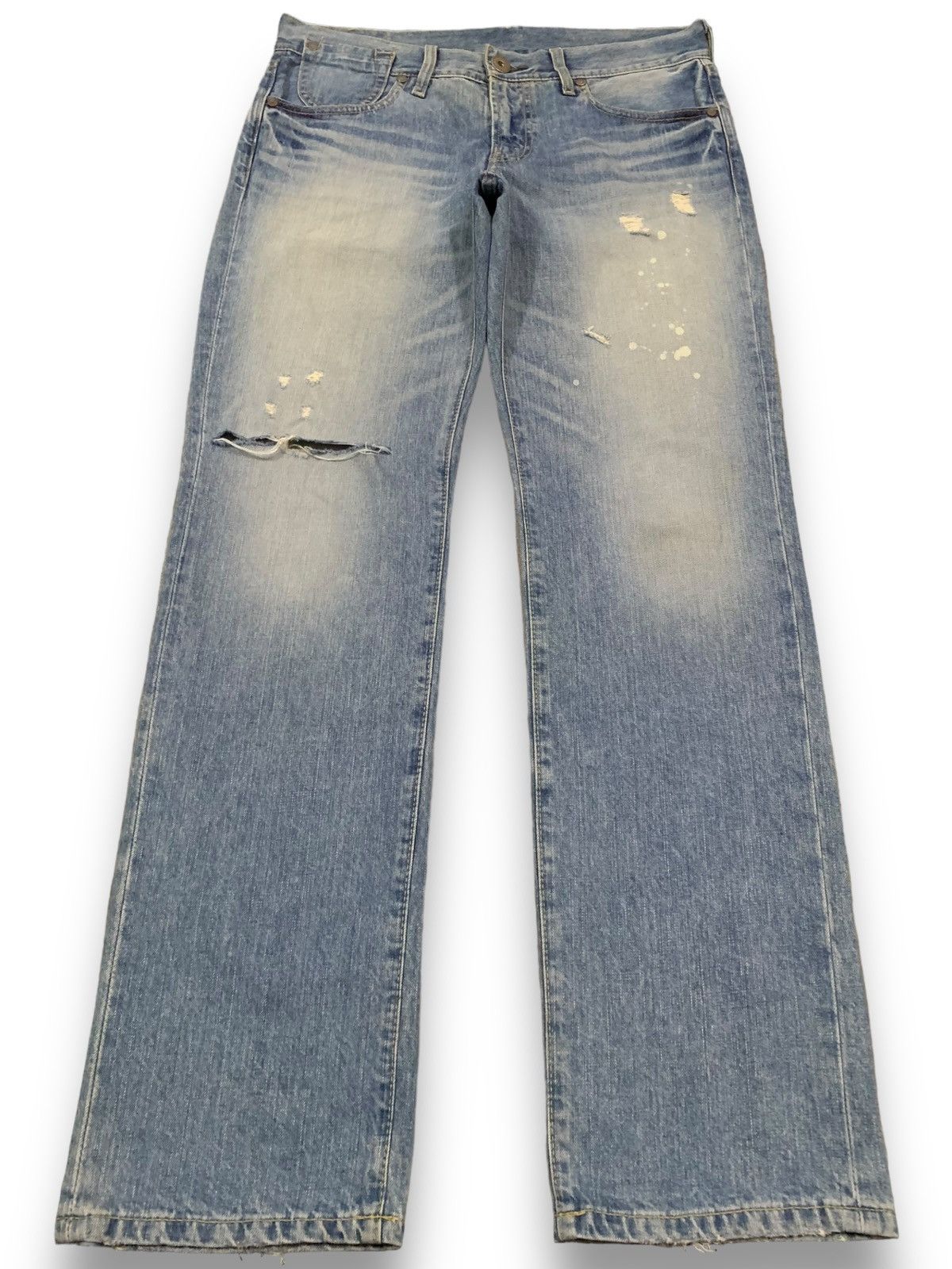 Levi's × Levi's Vintage Clothing × Vintage Vintage 90s Levis Blue Washed Loose Distressed Jeans Size US 32 / EU 48 - 1 Thumbnail