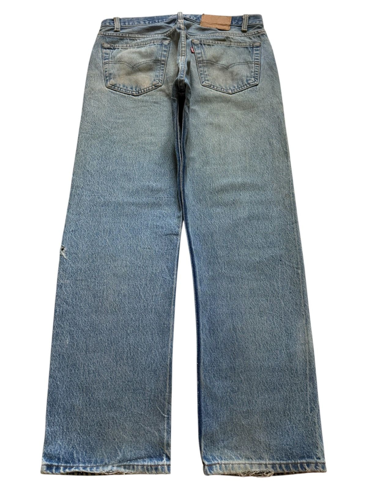 Levi's Vintage 80s Levis 501 Mud Wash Distressed Jeans Size US 32 / EU 48 - 2 Thumbnail