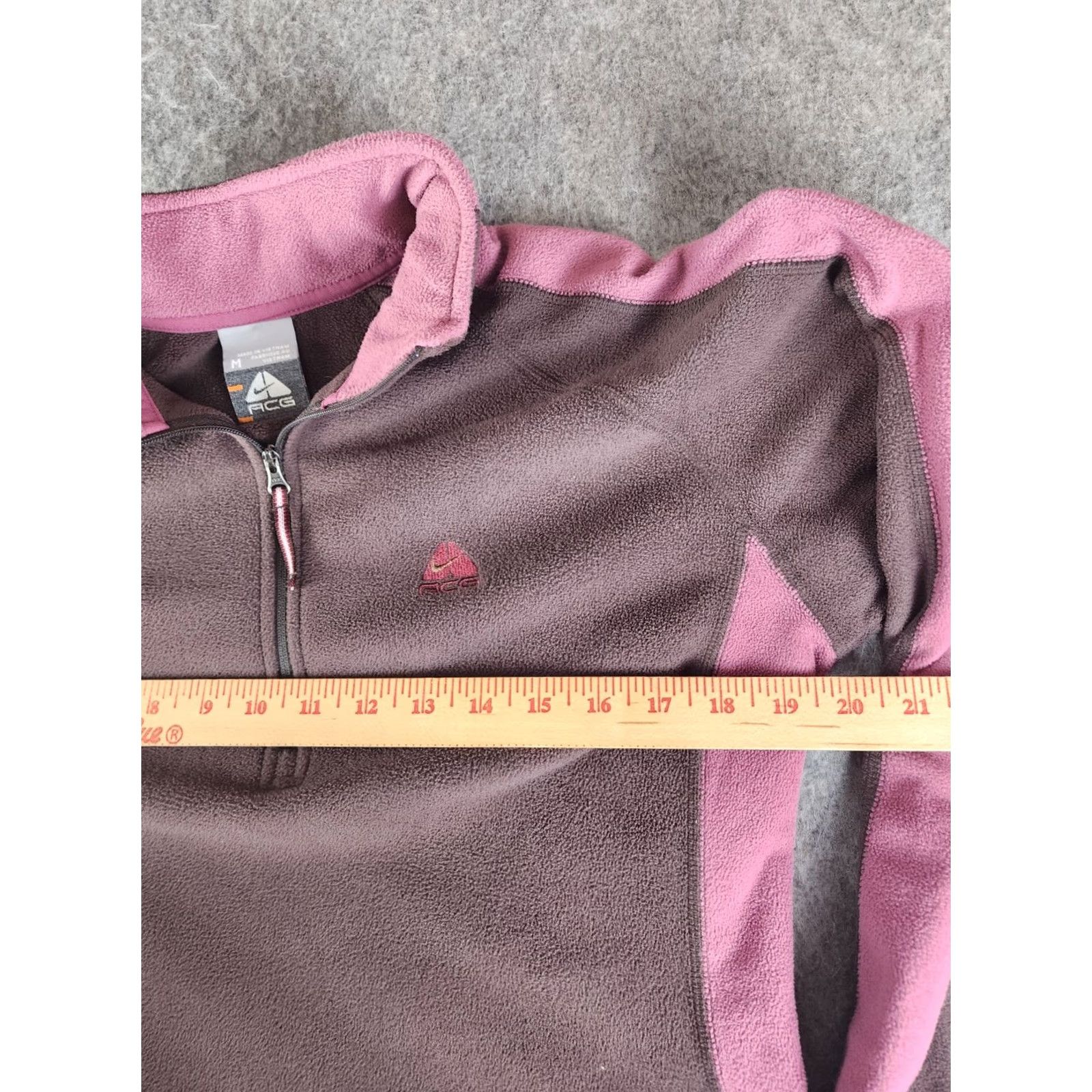 Nike ACG Nike ACG Women 1/4 Zip Fleece Pullover Sweatshirt Size M Polyester Brown Pink Hiking Outdoors Athletic Size M / US 6-8 / IT 42-44 - 7 Thumbnail
