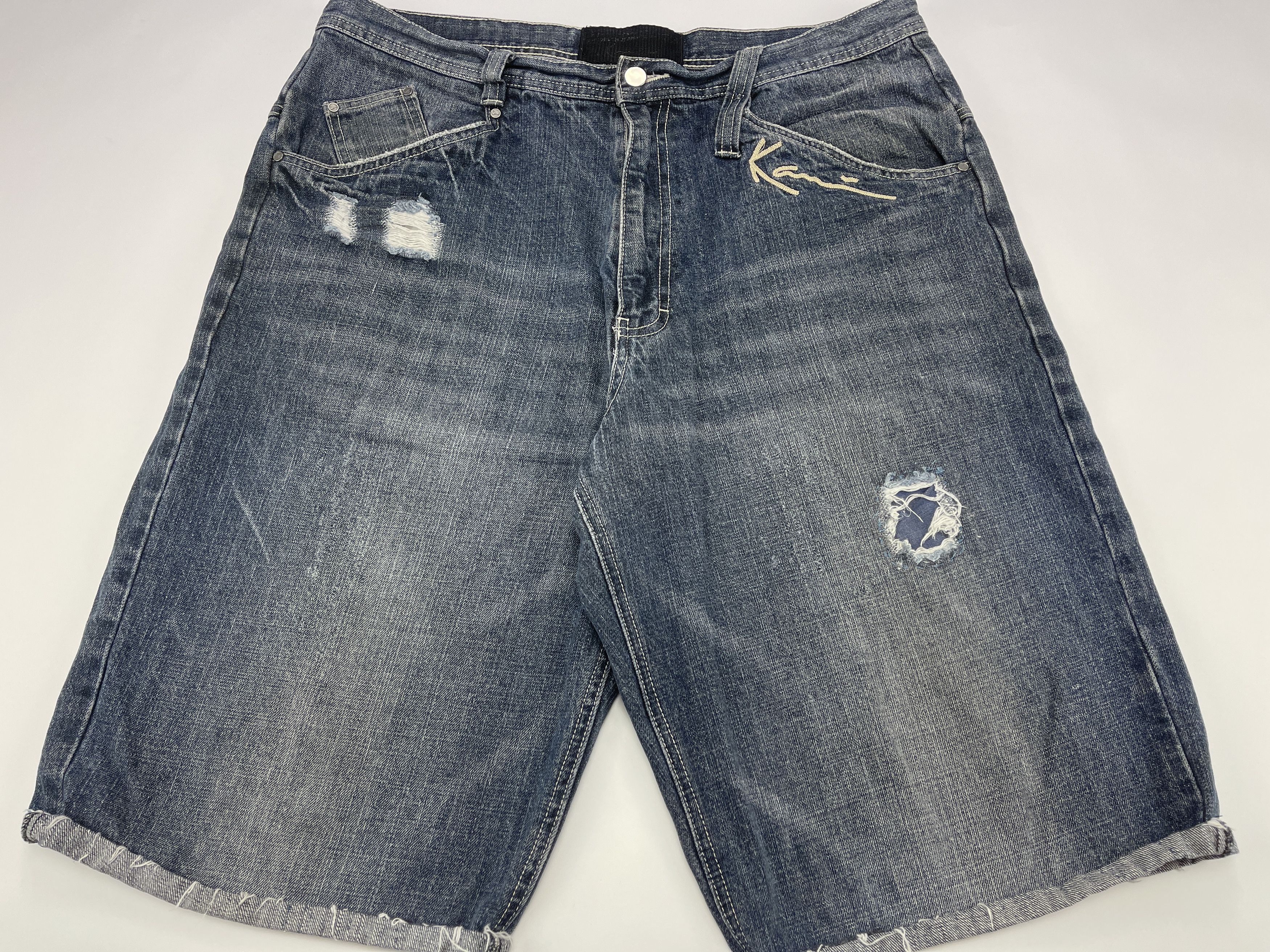 Karl Kani KARL KANI shorts, vintage hip hop baggy jeans, 90s size W 36 Size US 36 / EU 52 - 2 Thumbnail