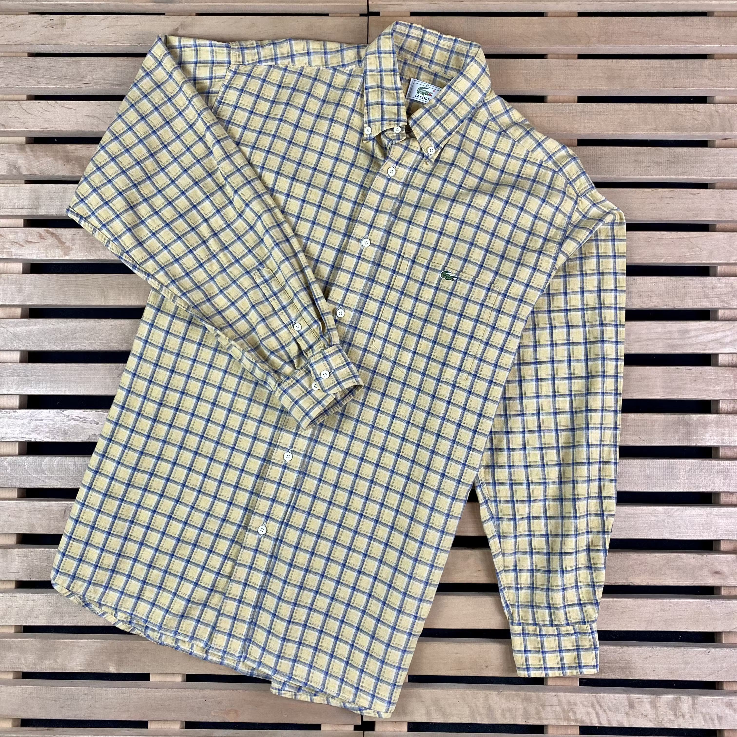 Lacoste × Vintage Mens Shirt Long Sleeve Lacoste Vintage Size 40 Size US L / EU 52-54 / 3 - 1 Thumbnail