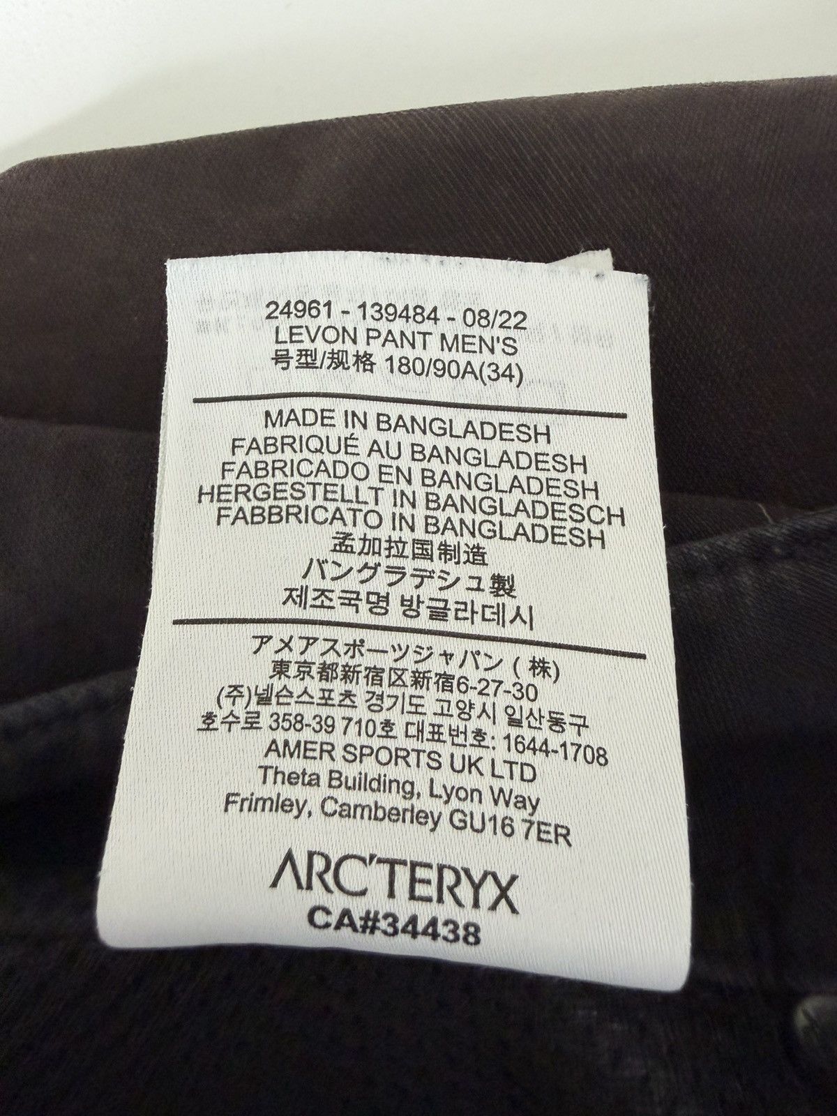 Arc'teryx Arc’teryx Black Levon Pants Men - Size 34 Size US 34 / EU 50 - 4 Thumbnail