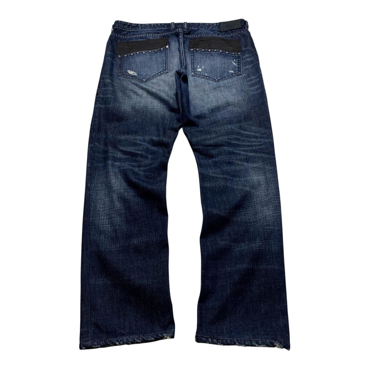 Affliction Rare Y2k Affliction Cross Studded Distressed Faded Jeans Size US 38 / EU 54 - 1 Thumbnail