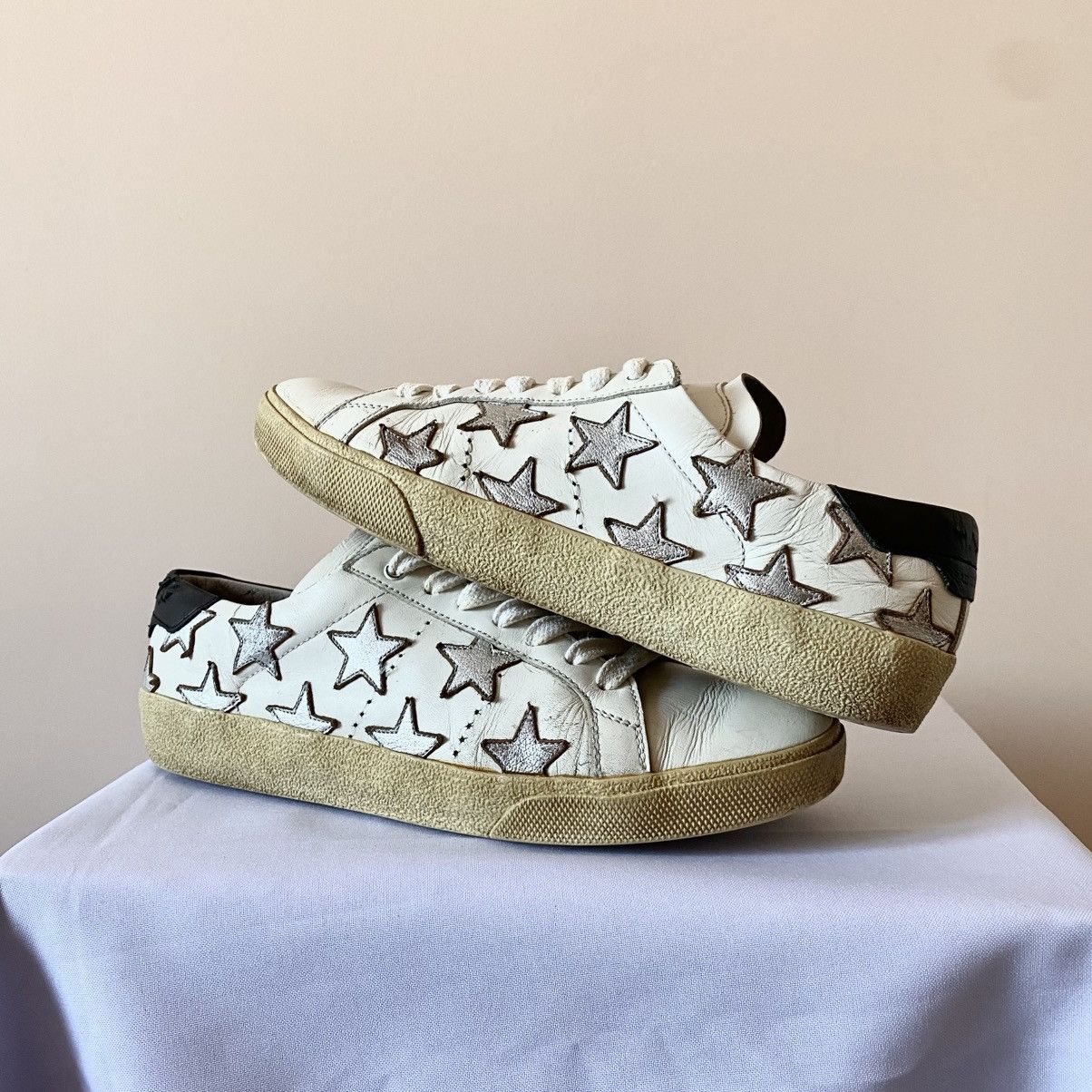 Saint Laurent Paris Saint Laurent Paris Star Golden Goose Style Sneakers Shoes Size US 6 / IT 36 - 1 Thumbnail