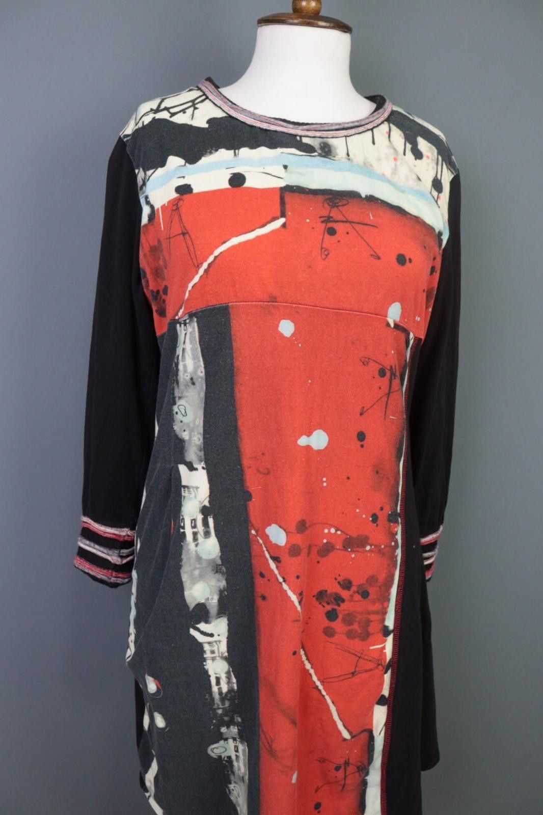 Designer Aventures des Toiles Multicolor Printed A-Line Dress Size 44 Size M / US 6-8 / IT 42-44 - 4 Thumbnail