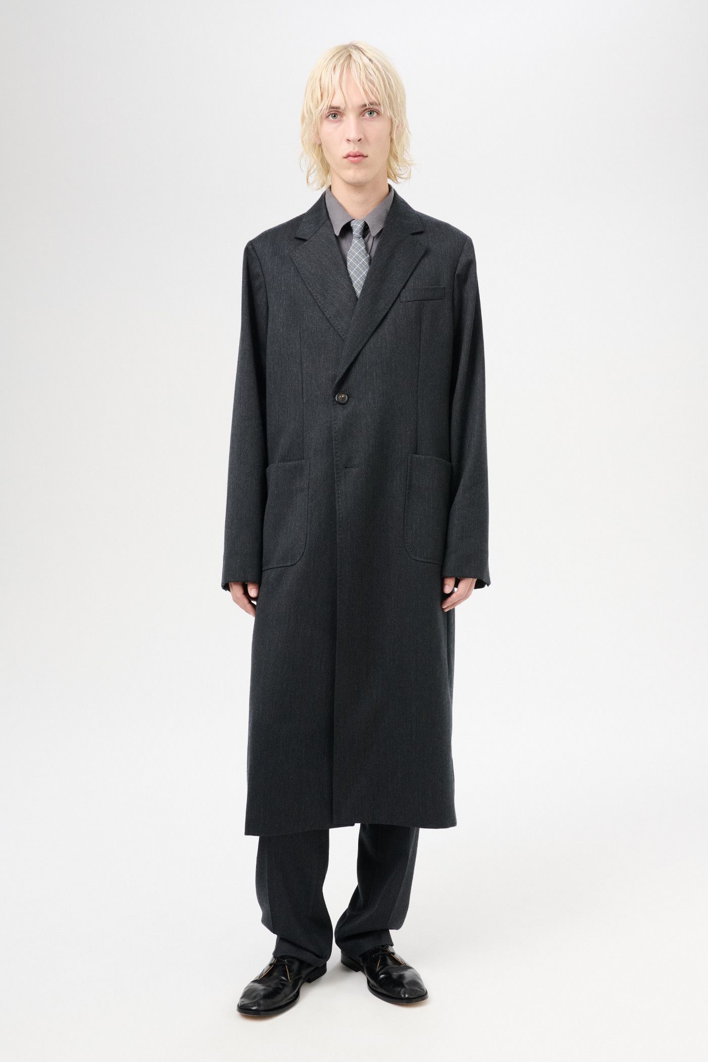 Our Legacy Our Legacy Robe Overcoat Charcoal Wool Size 50 Size US M / EU 48-50 / 2 - 1 Thumbnail