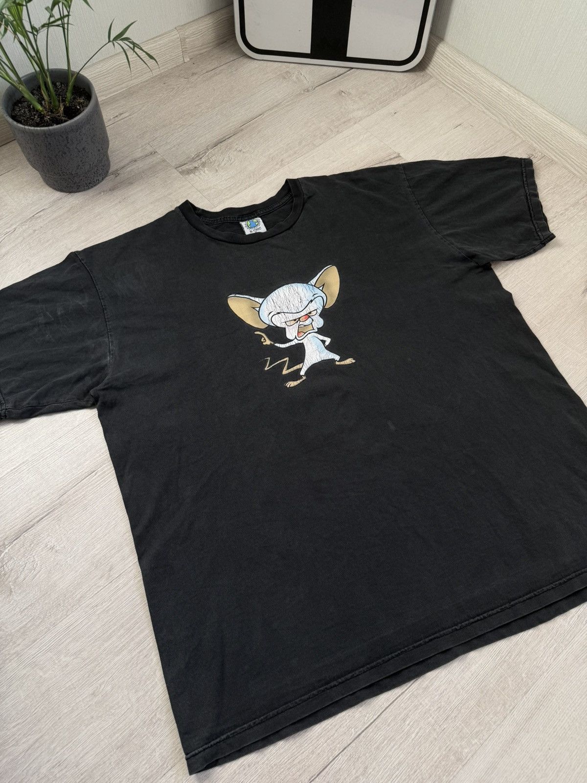Cartoon Network × Vintage × Warner Bros Archive 90s Pinky & The Brain Angry Faded T-shirt Distressed Size US XL / EU 56 / 4 - 4 Thumbnail