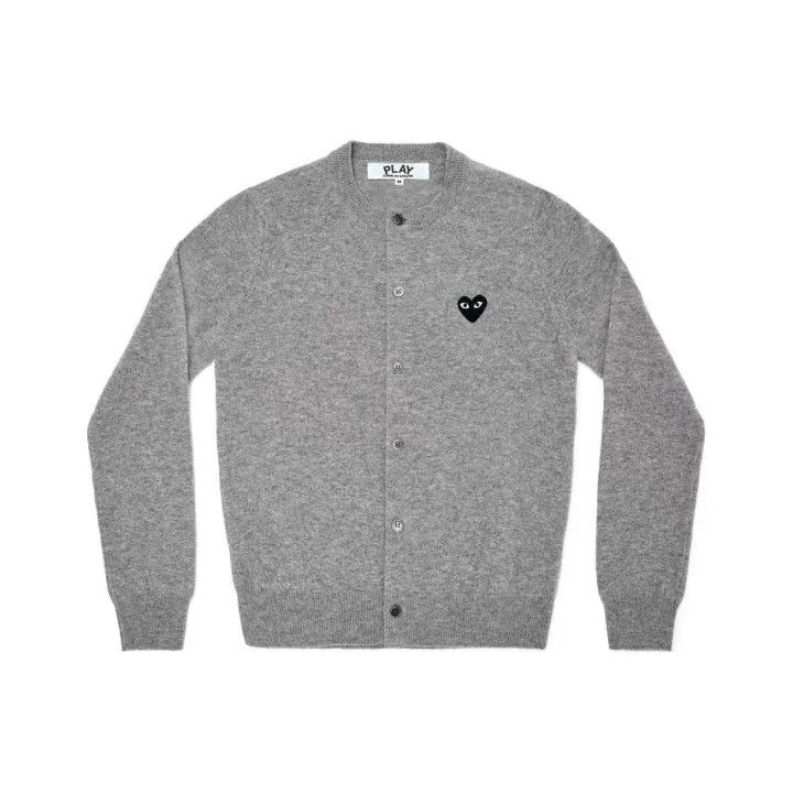 Comme des Garcons Comme des Garcons Play Gray Heart Cardigan 0079 Size US L / EU 52-54 / 3 - 1 Thumbnail