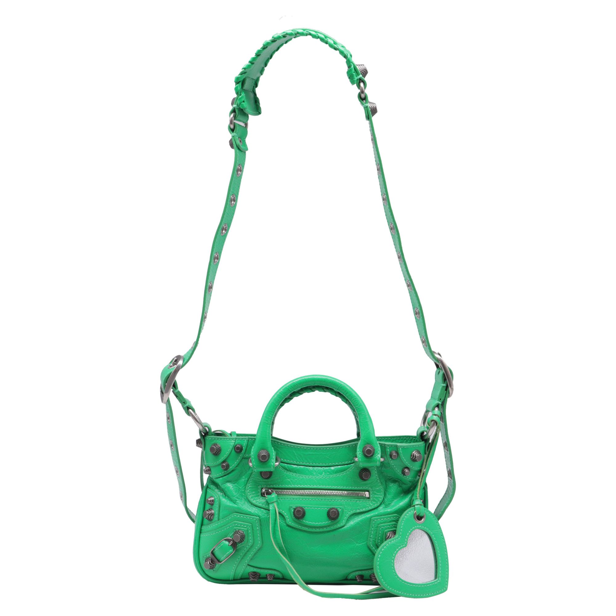 Balenciaga Balenciaga Small Neo Cagole Tote in Green Leather Size ONE SIZE - 1 Thumbnail