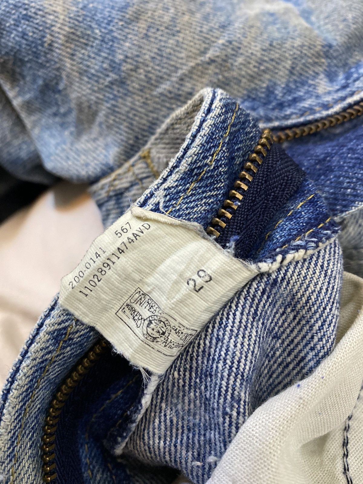 Lee × Vintage Vintage 80s Lee Rider Denim Distressed Size US 29 - 14 Thumbnail