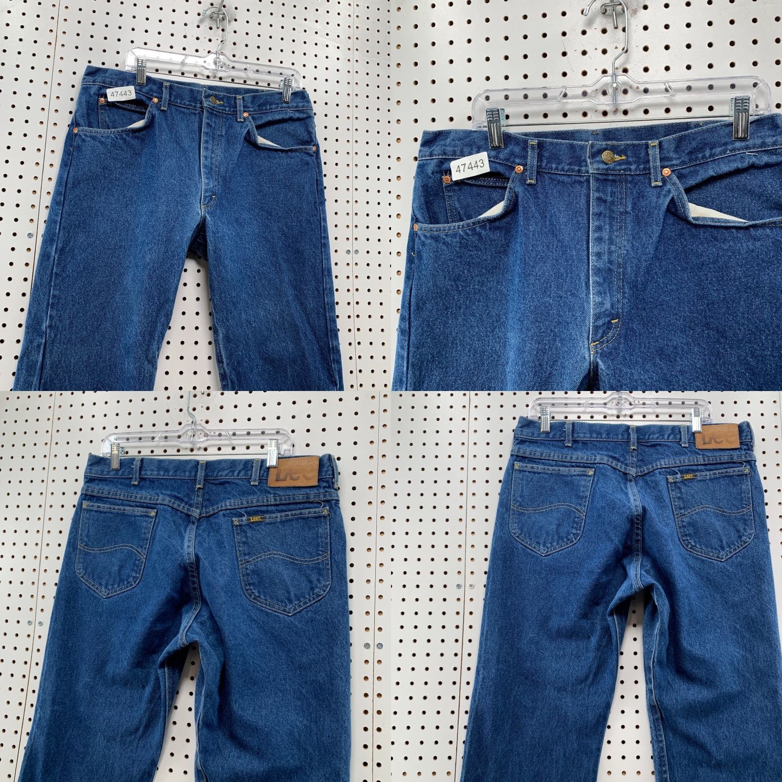 Lee VINTAGE Lee Denim Jeans Mens 35x29 Blue Straight Fit 35 29 90s United States Denim Jeans Mens Blue Straight Fit 90s Size US 35 - 8 Thumbnail