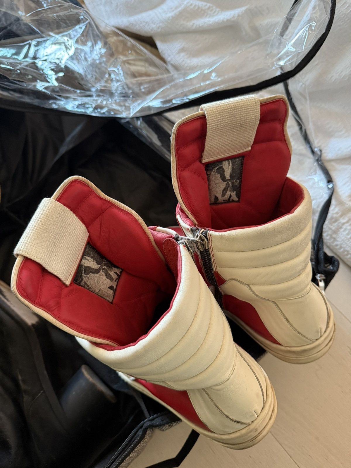 Rick Owens Rick Owens Geobaskets Rare Red Size US 11 / EU 44 - 4 Thumbnail