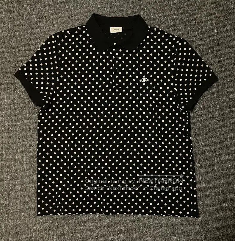 Celine Celine Polka Dot Short Sleeve Polo. Size US L / EU 52-54 / 3 - 3 Thumbnail