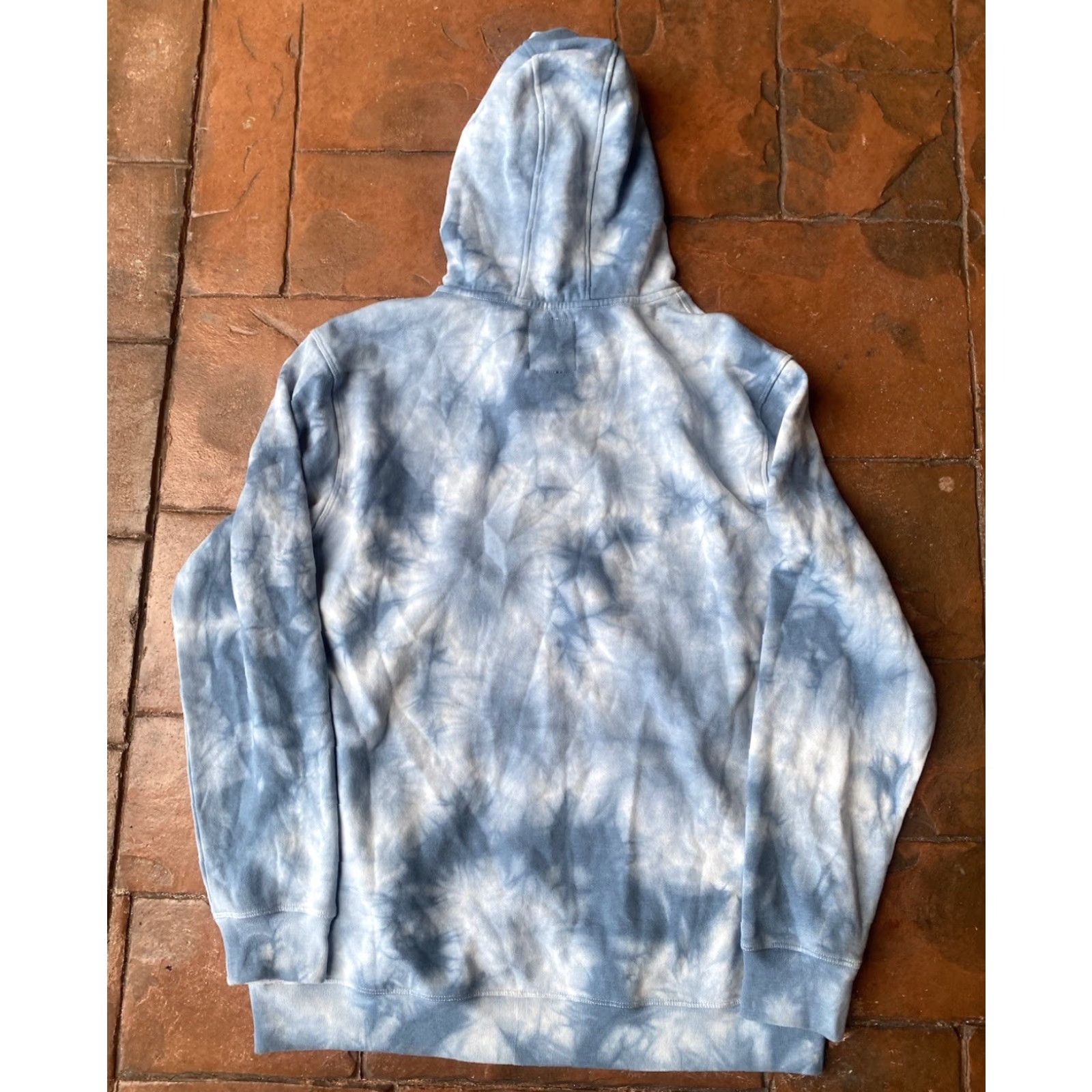 Vintage Baja Llama Helsinki Hoodie Sweatshirt Large Blue Tie Dye Men’s Knitted Pullover Hooded Pockets Logo Embroidered Size US L / EU 52-54 / 3 - 3 Thumbnail
