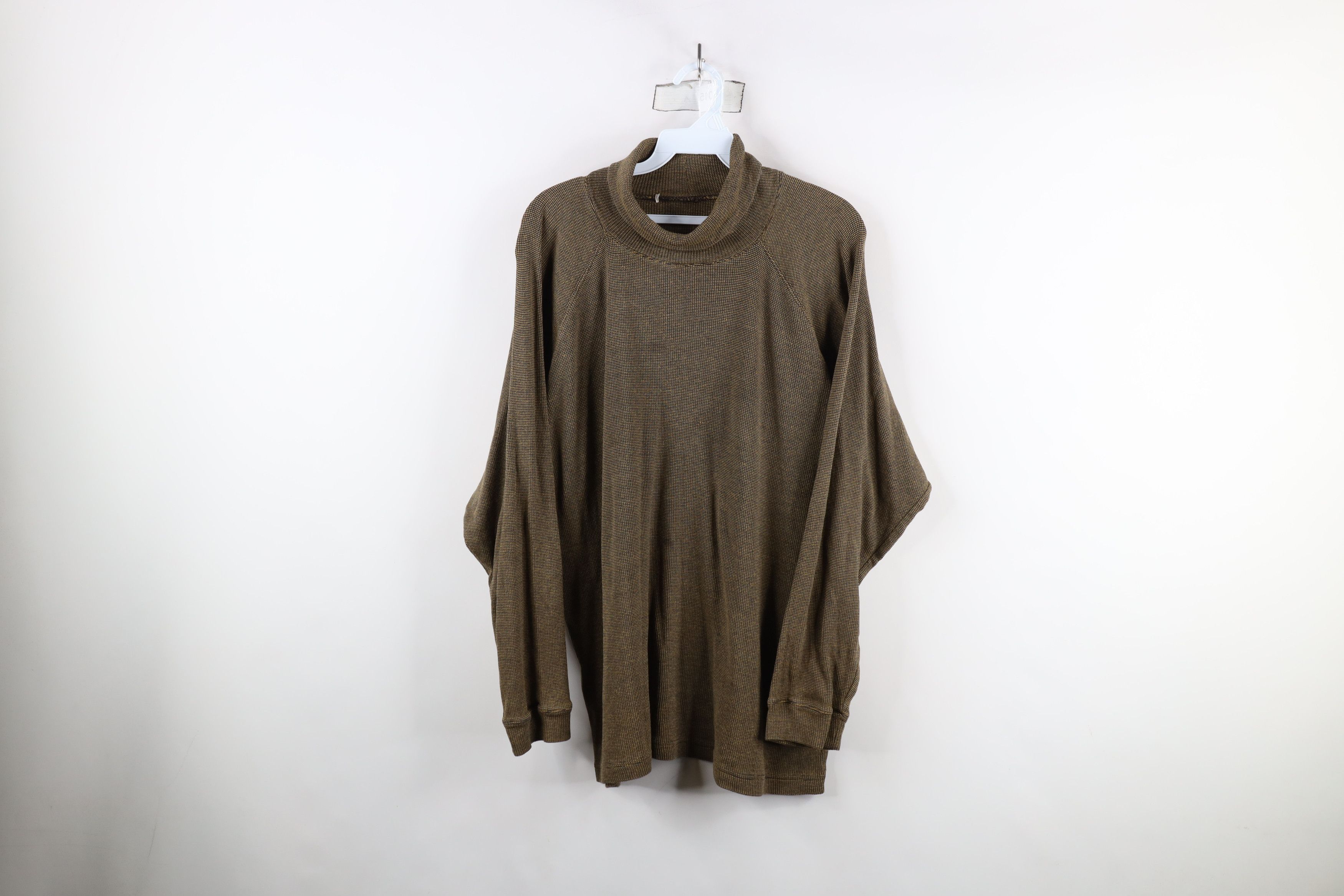 Vintage Vintage 90s Streetwear Baggy Fit Knit Turtleneck T-Shirt Size US L / EU 52-54 / 3 - 1 Thumbnail