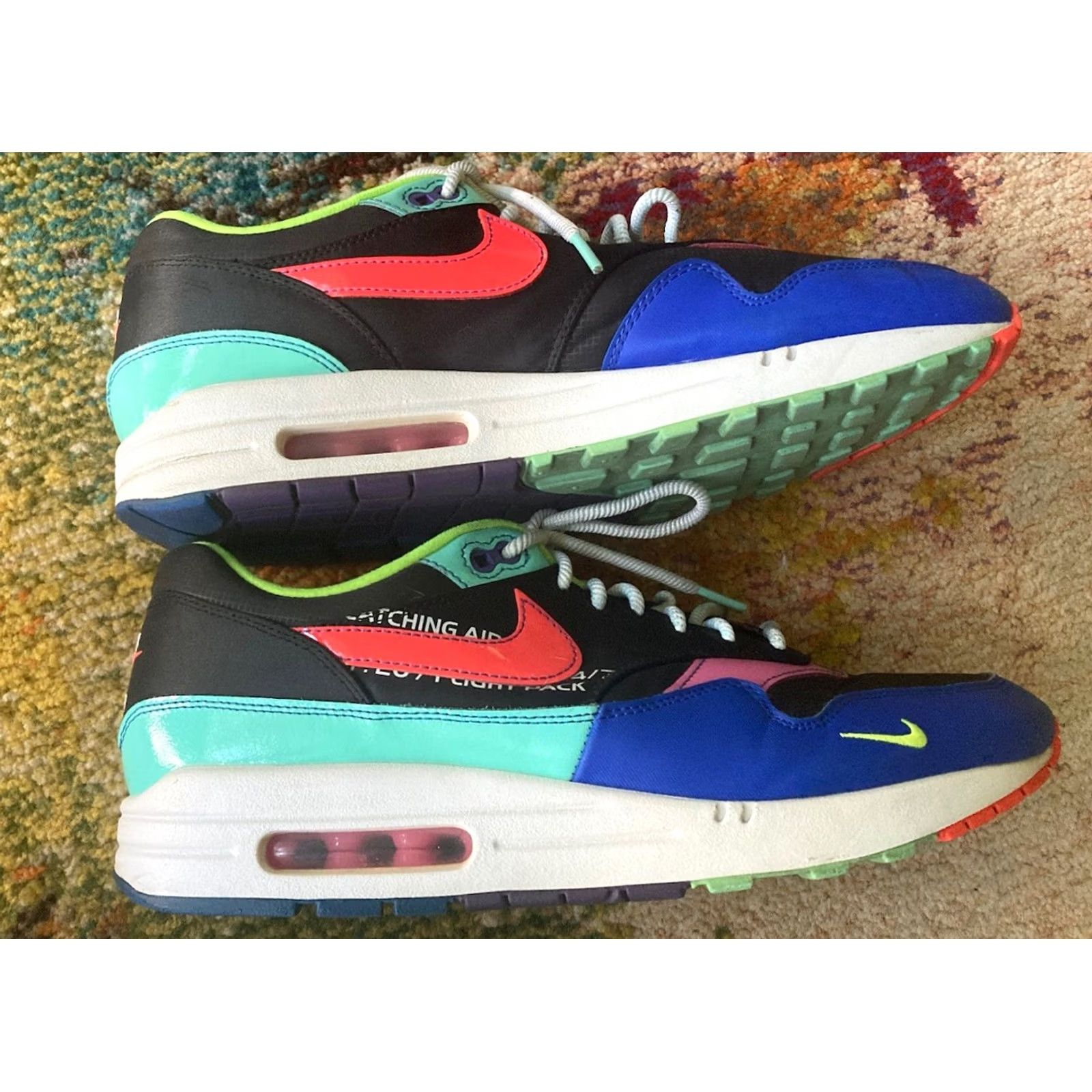 Nike Nike Air Max 1 Parachute Mens Size 11 US Black Hyper Grape CU4713-001 Sneakers Mens 11 US Nike Air Max Parachute Size US 11 / EU 44 - 4 Thumbnail