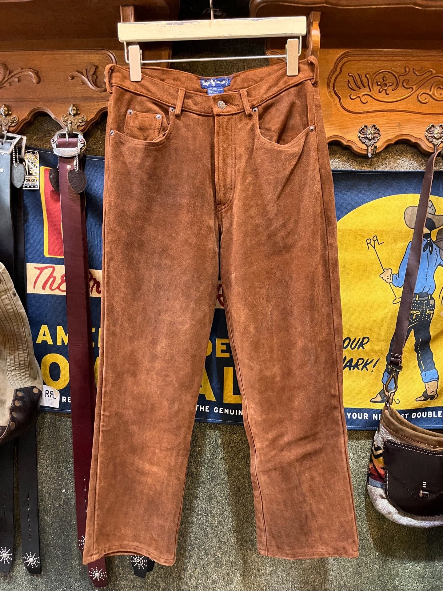 RRL Ralph Lauren RRL Ralph Lauren Leather Studded Pants