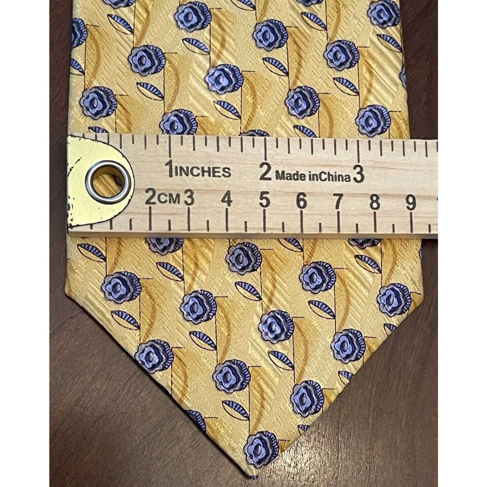 Jos. A. Bank Jos. A. Bank Gold Blue 100% Silk Made In Italy Size ONE SIZE - 4 Thumbnail