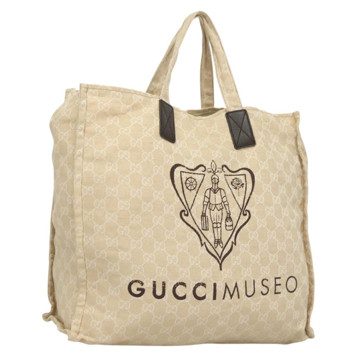 Gucci GUCCI GG Canvas Museum Handbag Beige Size ONE SIZE - 1 Thumbnail
