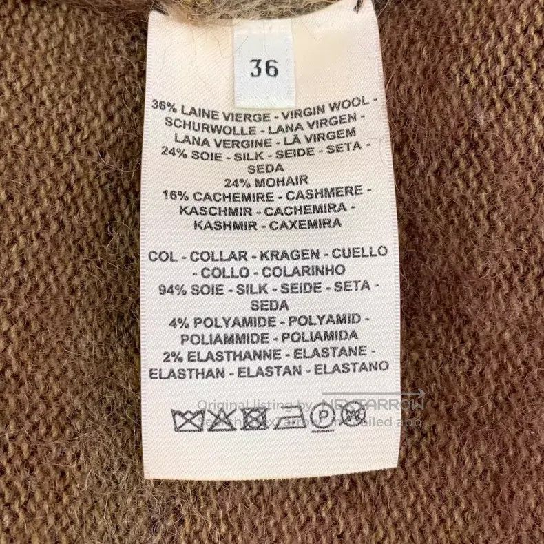 Hermes Hermes Dark brown striped cashmere high-neck long-sleeve k Size XS / US 0-2 / IT 36-38 - 7 Thumbnail
