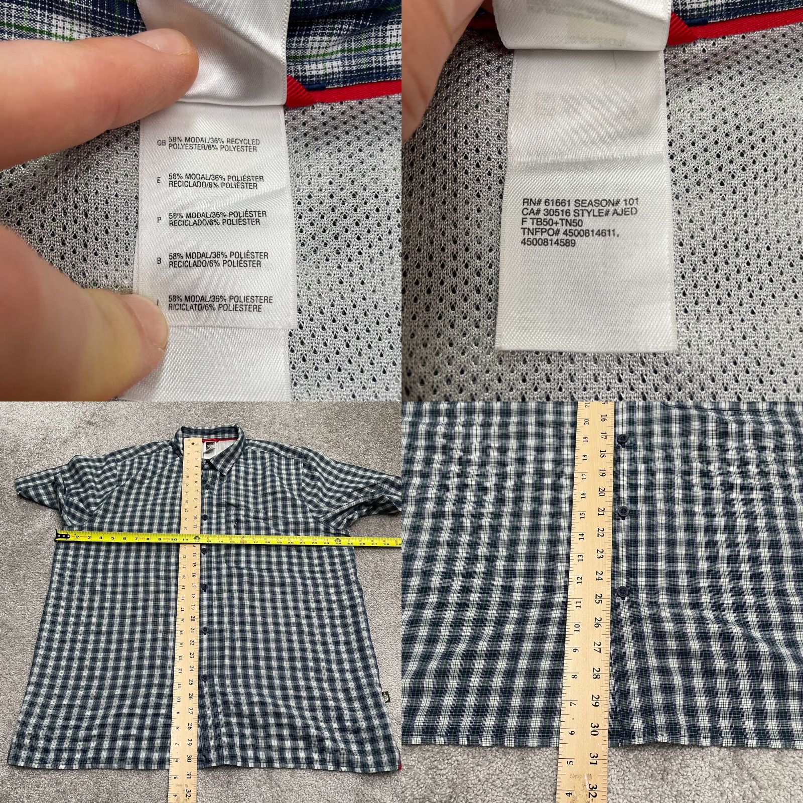 The North Face The North Face Plaid Shirt Mens XL Multicolor Short Sleeve Casual Outdoor Top Size US XL / EU 56 / 4 - 8 Thumbnail