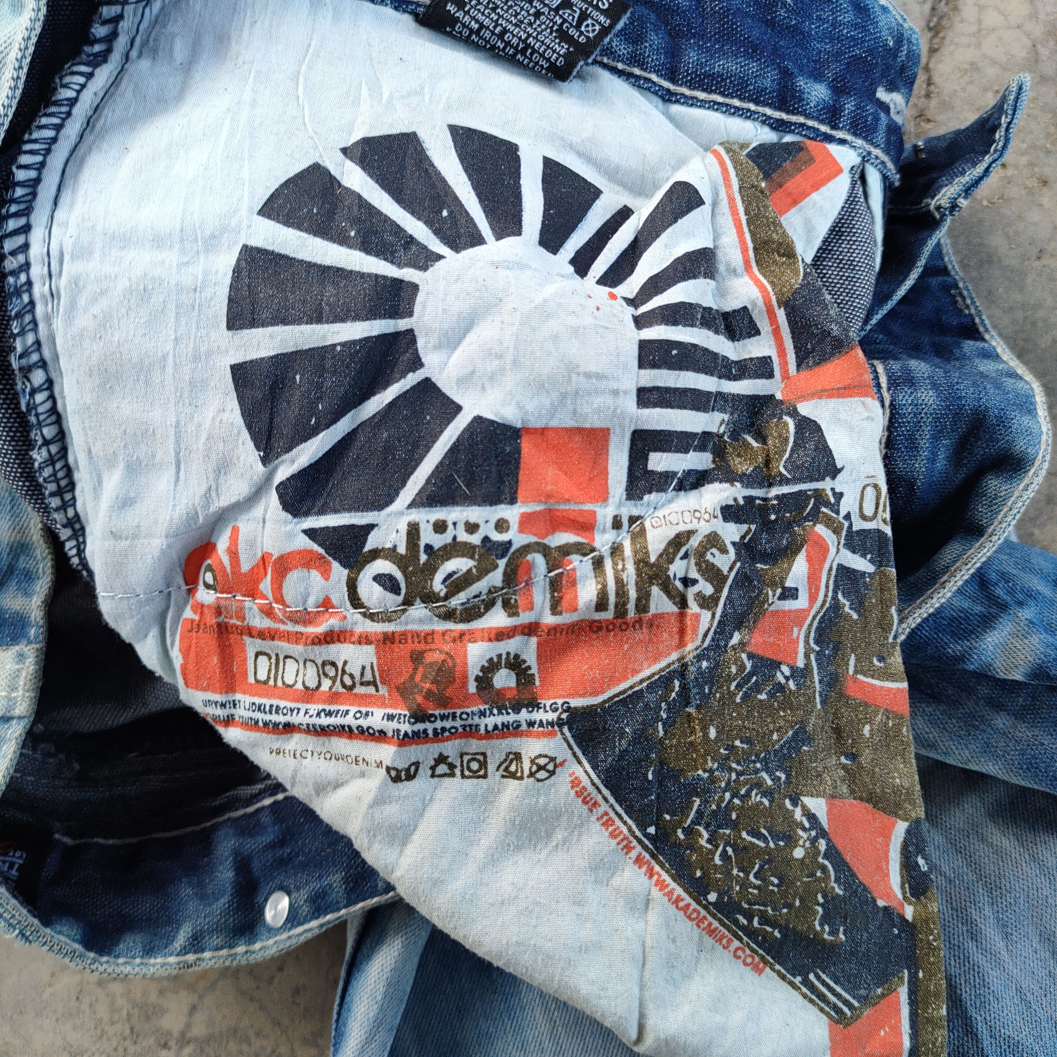 Akademiks × Japanese Brand × Jean VINTAGE AKADEMIKS FADED STORM DISTRESSED JEANS PANTS Size US 34 / EU 50 - 15 Thumbnail