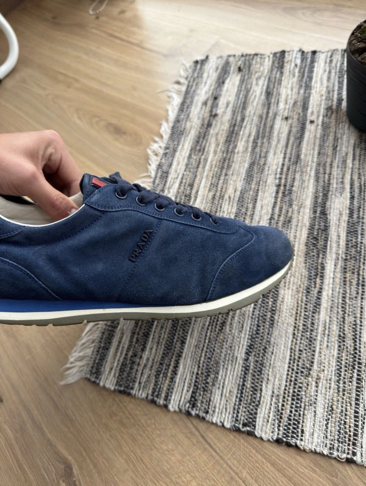 Prada Prada Vintage Classic Suede Blue Sneakers Shoes Mens Size 8 Size US 8 / EU 41 - 5 Thumbnail