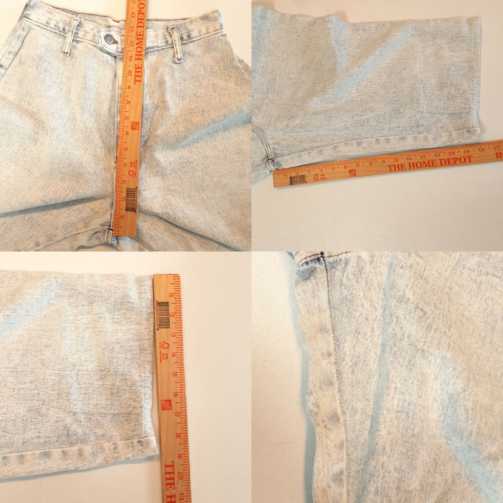 Vintage VINTAGE Cap Ferrat Denim Capri Jeans Womens Regular 26 26x16 Acid Wash High Waist Distressed Blue 90s Style Girls/Mens? Size 26" / US 2 / IT 38 - 8 Thumbnail