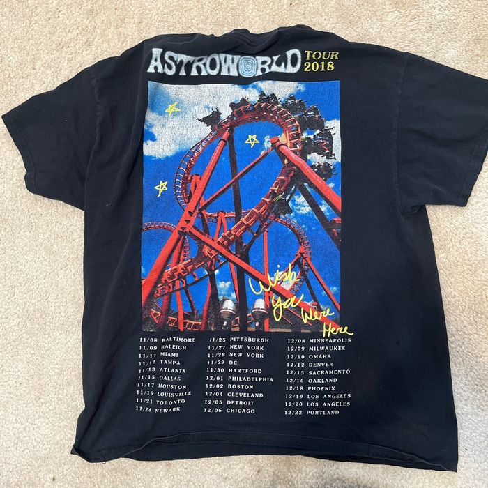 astroworld roller coaster shirt