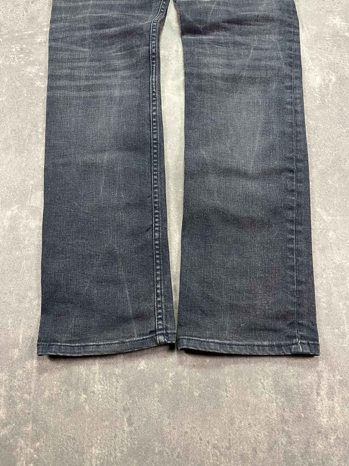 Sandro Sandro Faded Washed Dark Blue / Black Droit Denim Jeans 31 Size US 31 - 12 Thumbnail