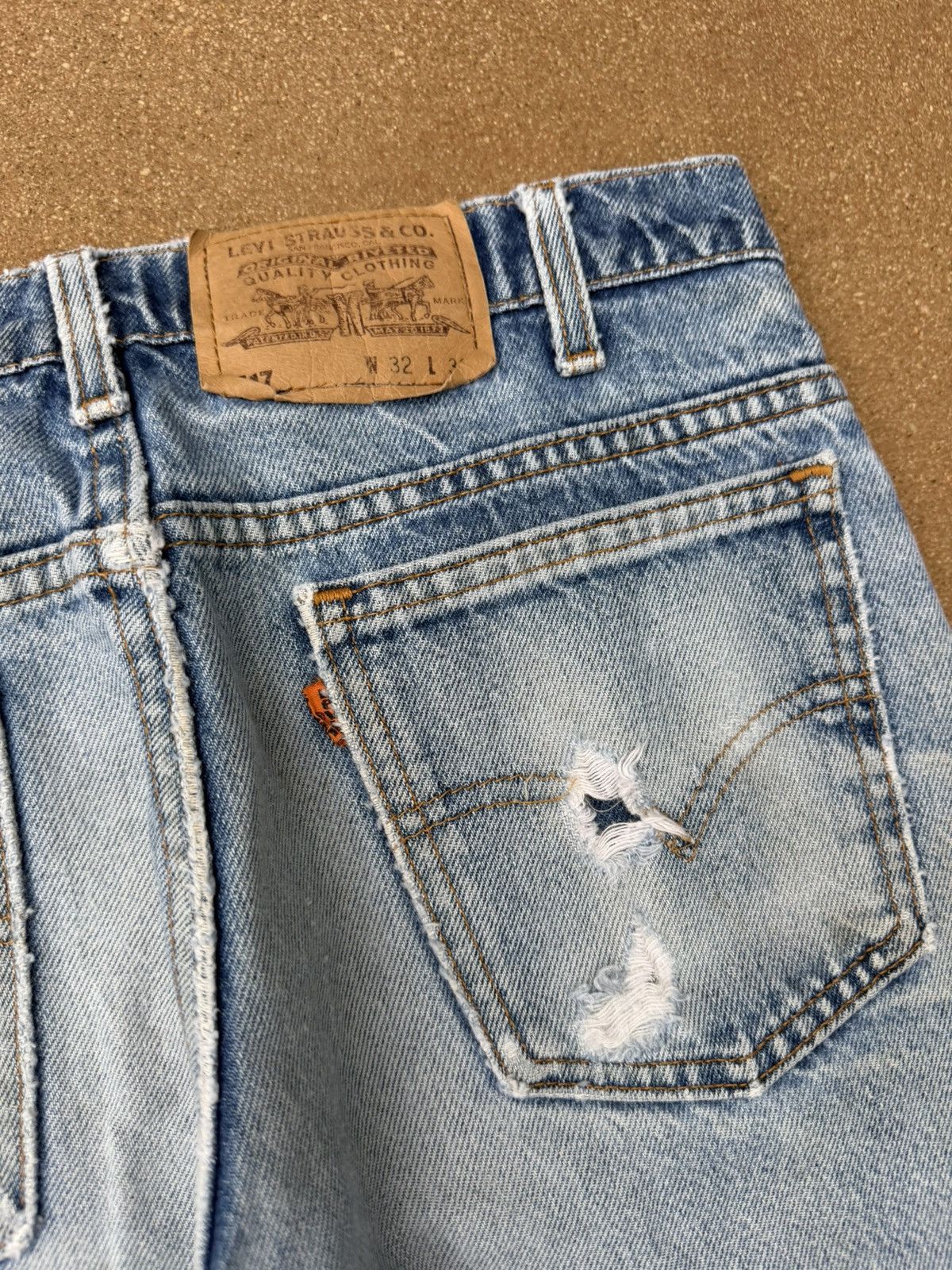 Levi's Vintage 90’s Levi’s 517 Orange Tab Bootcut Flare Jeans 31x29 Size US 31 - 8 Thumbnail