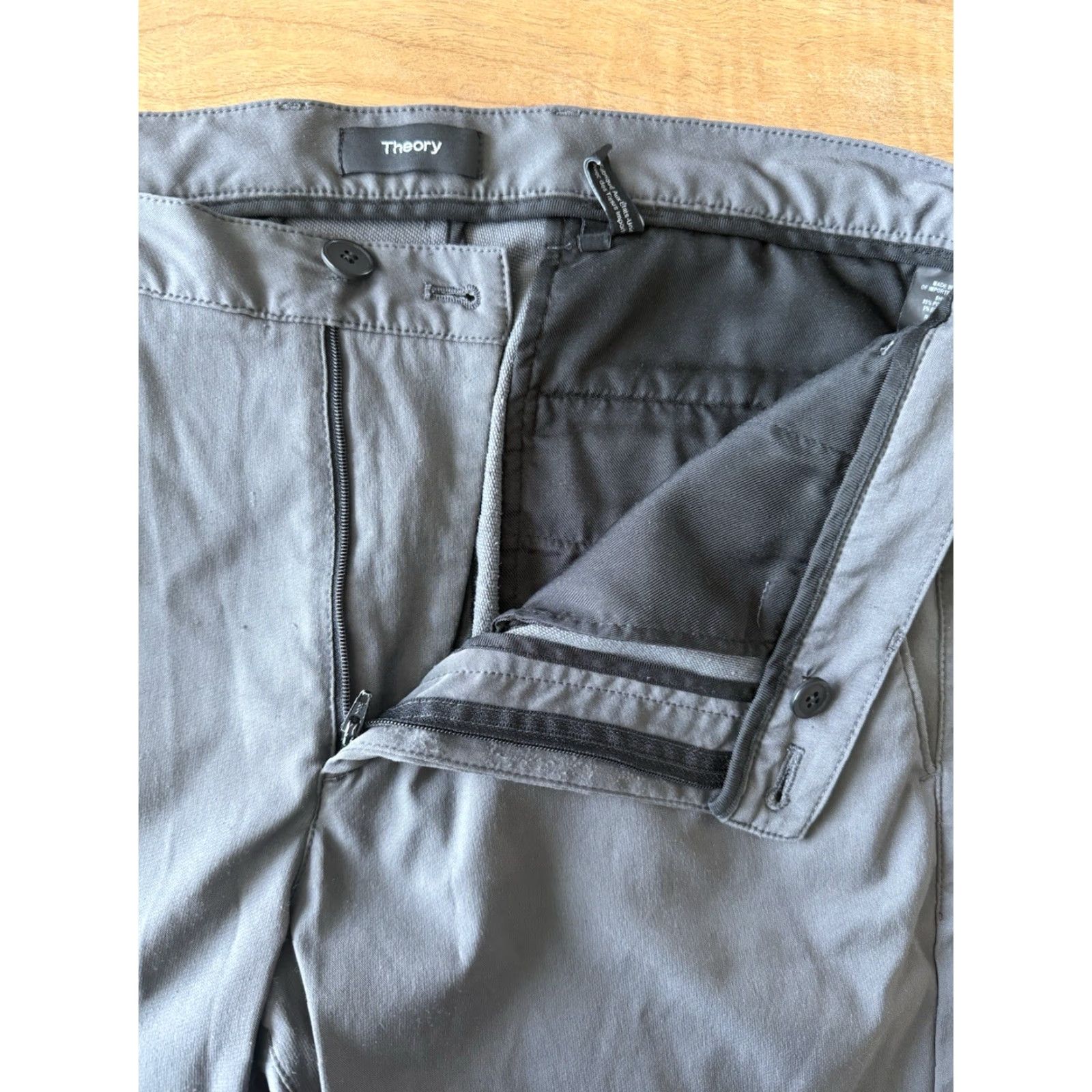 Theory Theory Performance Chino Pants Mens 32 Gray Slim Precision Tech Golf Trousers Size US 32 / EU 48 - 5 Thumbnail