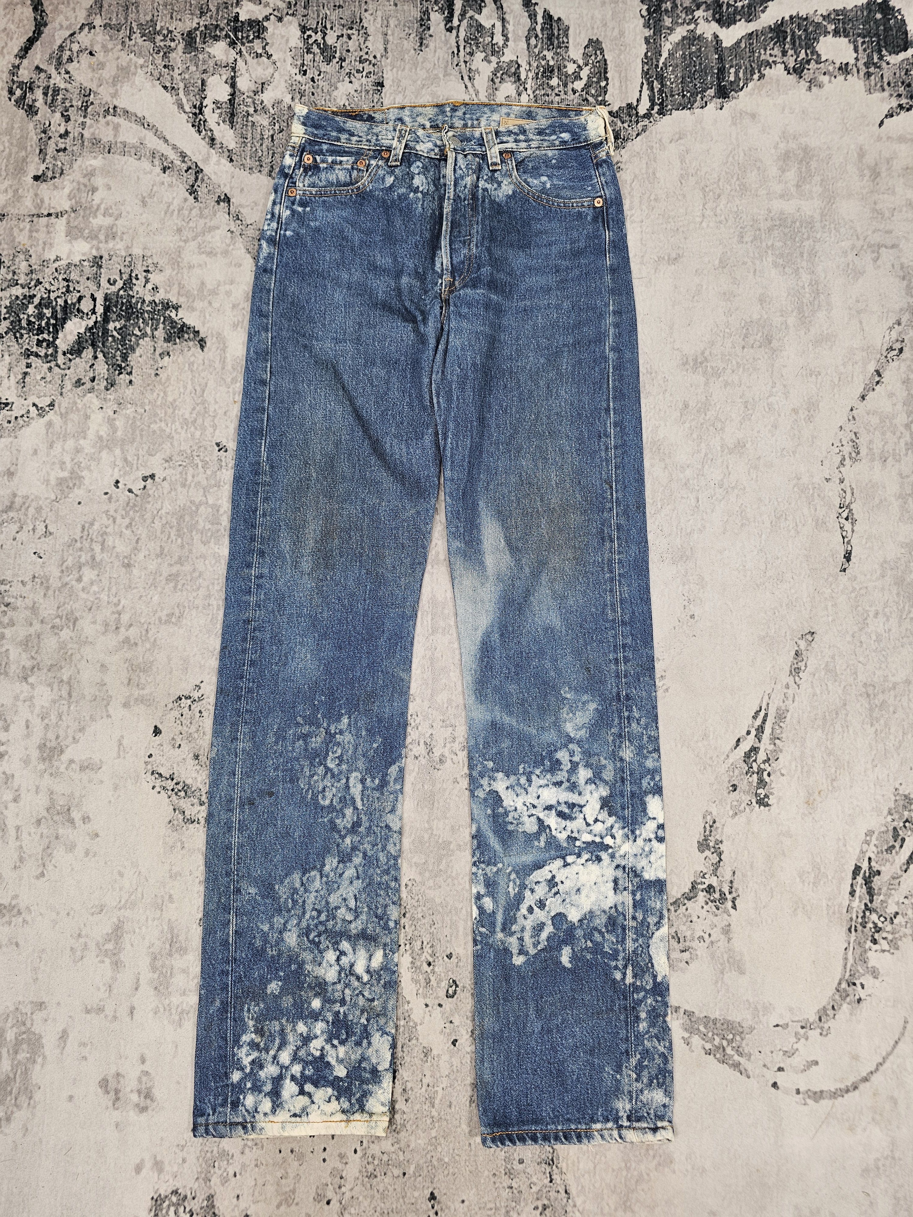 Levi's Vintage Clothing Vitg90's LEVIS 501 Bleached Effect Jeans Made In USA L0554 Size US 29 - 1 Thumbnail