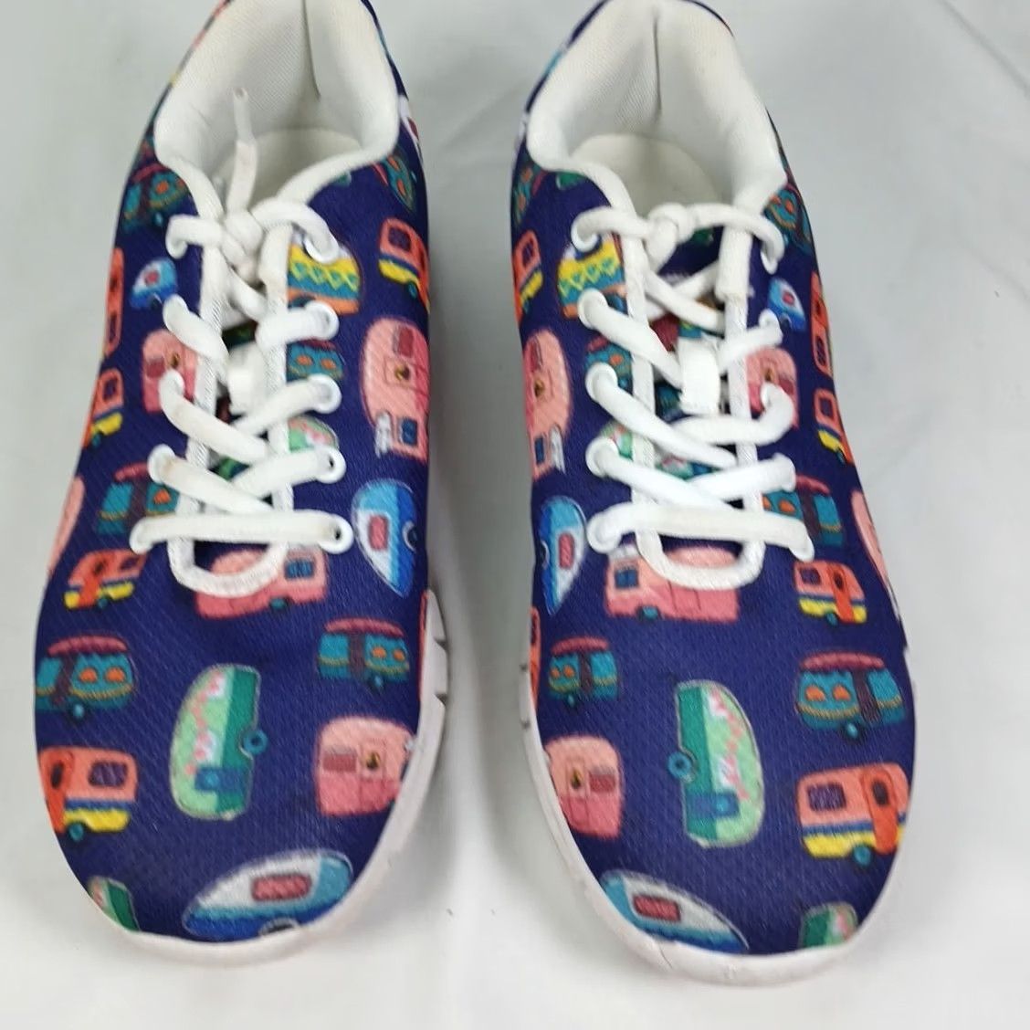 Camper Novelty Camper Trailer Print Sneakers Women’s 10 Blue Casual Athletic Shoes Tennis Size US 10 / IT 40 - 7 Thumbnail