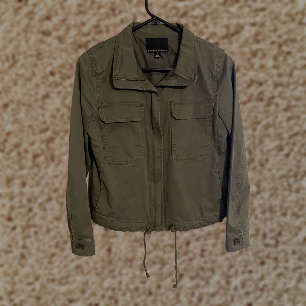 Banana Republic Banana Republic Jacket Adult XSmall Olive Green Standard Collar Flight 494446 Unisex Size US XS / EU 42 / 0 - 1 Thumbnail