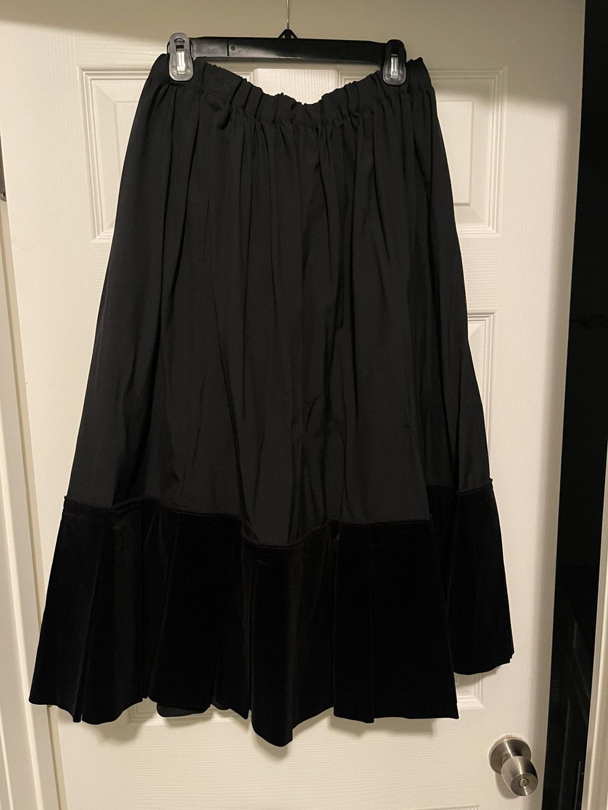 Comme des Garcons CDG CDG Black Pleated Wool and Cotton Skirt Size 28" / US 6 / IT 42 - 2 Thumbnail