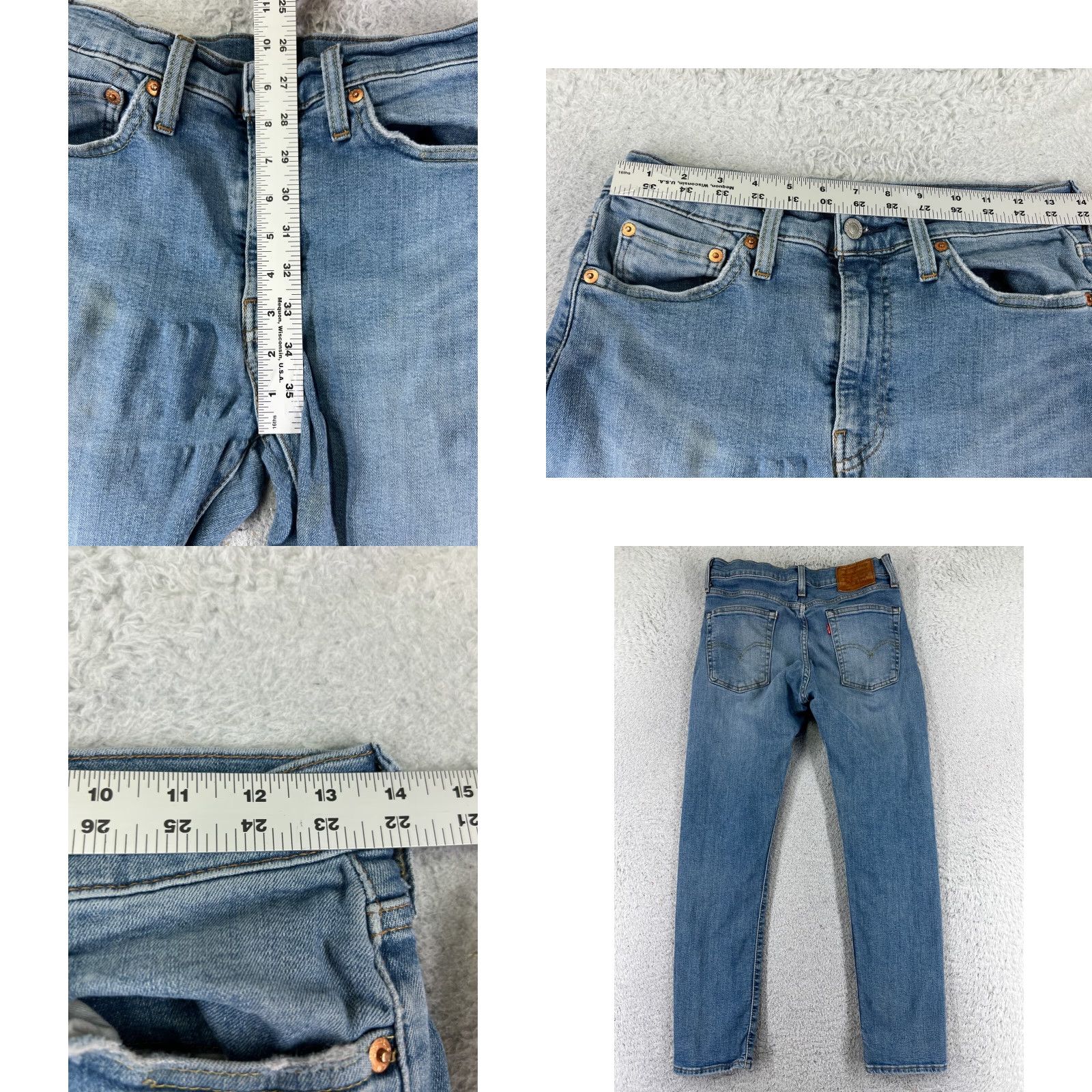 Levi's VINTAGE Levis Pants 510 Levi's 510 Jeans Slim Skinny 30 Adjustable 27x27 Blue Denim Light Wash 5-Pocket Mens Jeans Size US 30 / EU 46 - 9 Thumbnail