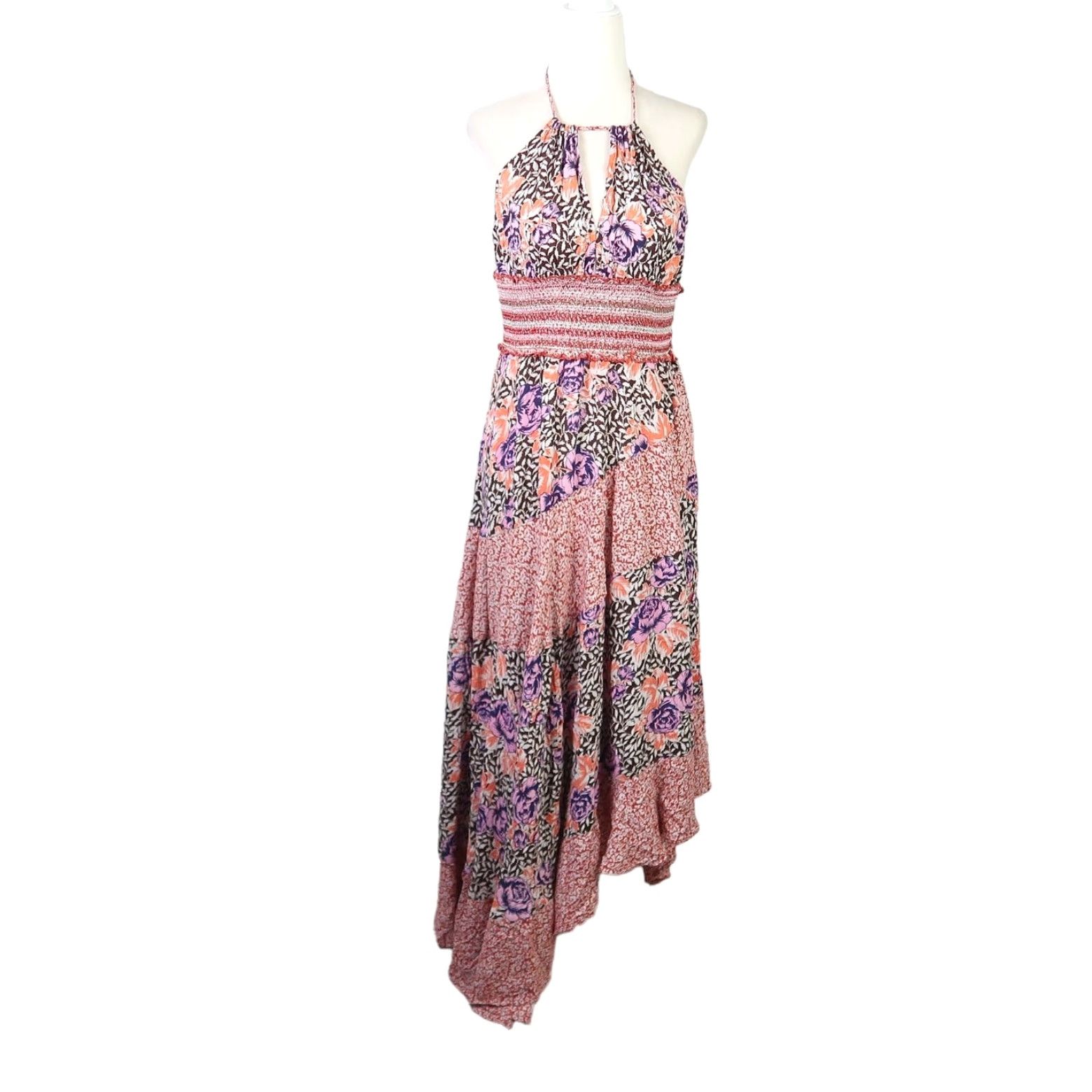 Free People Free People Intimately Halter Midi Dress Women's Orange Floral Sleeveless Sundress M Size M / US 6-8 / IT 42-44 - 2 Thumbnail