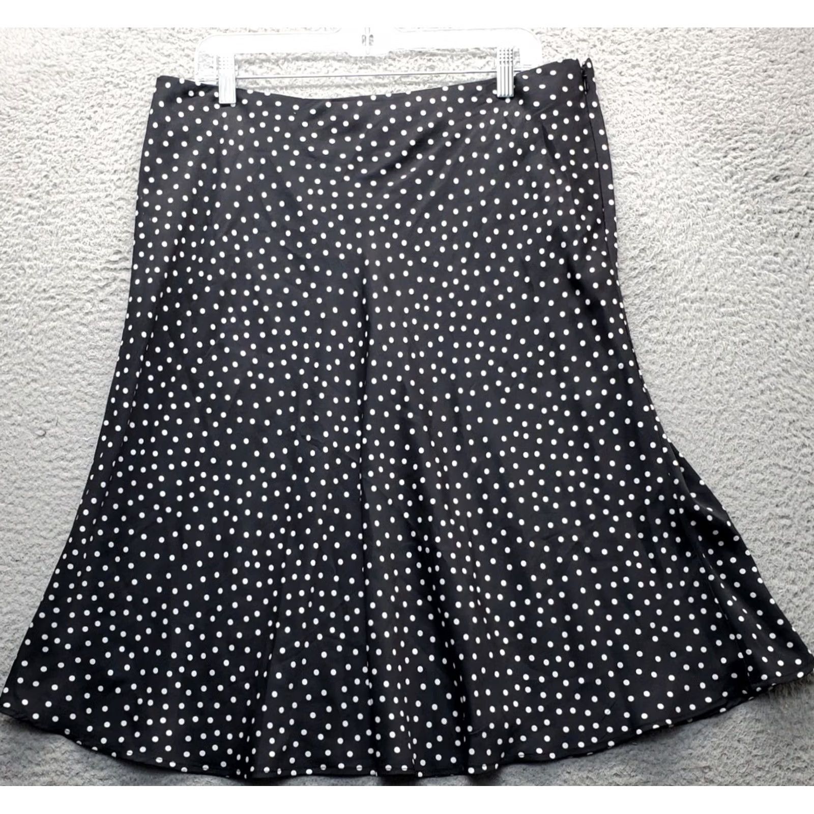Nine West Nine West Womens Skirt Knee Length Flared Polka Dot Side Zip L Multicolor NWT Womens Size L Size 36" / US 14 / IT 50 - 2 Thumbnail