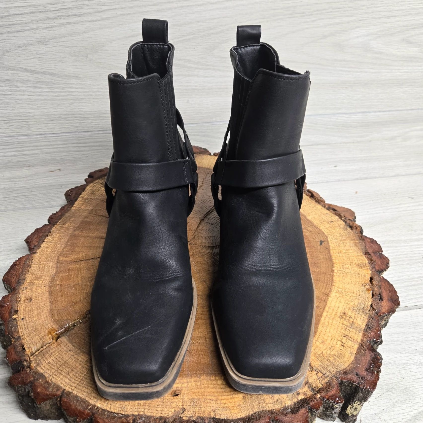 Vintage True Craft Black Suede Slip-On Booties Women's Size 8.5 Casual Work Size US 8.5 / IT 38.5 - 3 Thumbnail