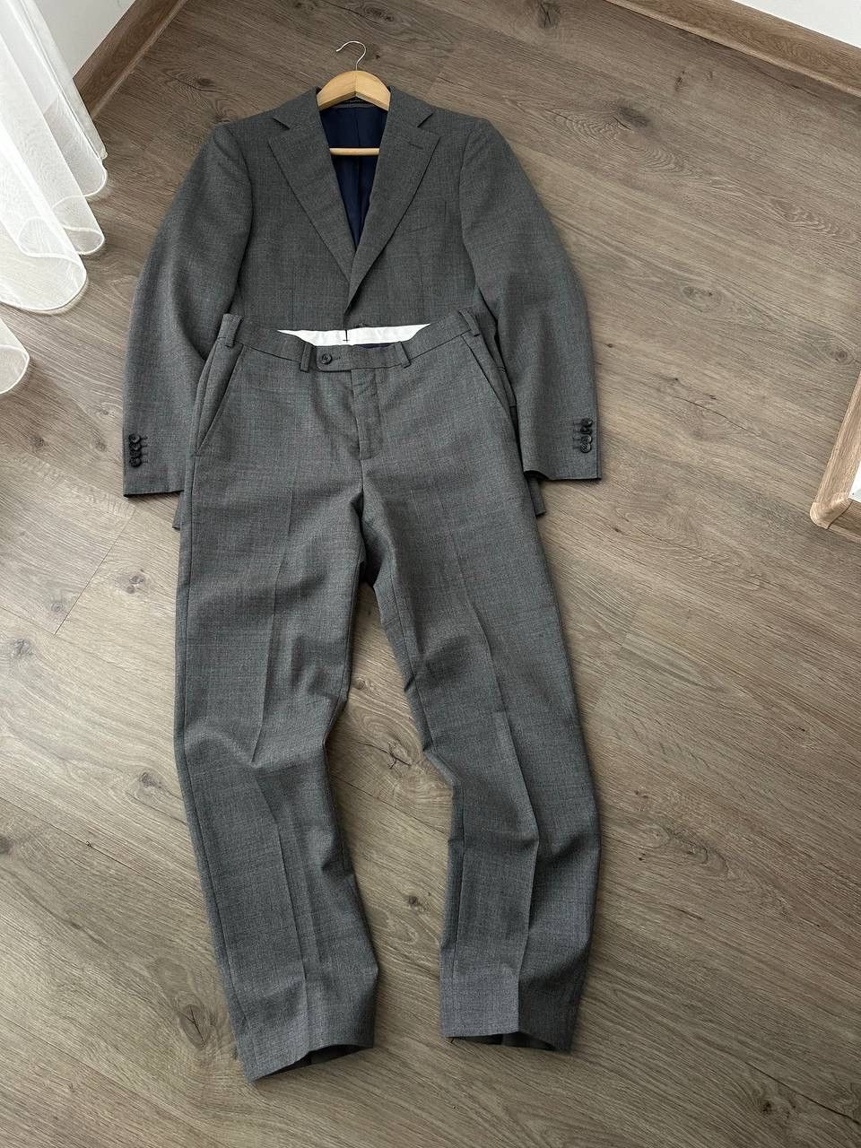 Suitsupply × Vintage Vintage Suitsupply Brescia Spalla Ferrara Gray Mens 42 Suit Size 42S - 7 Thumbnail