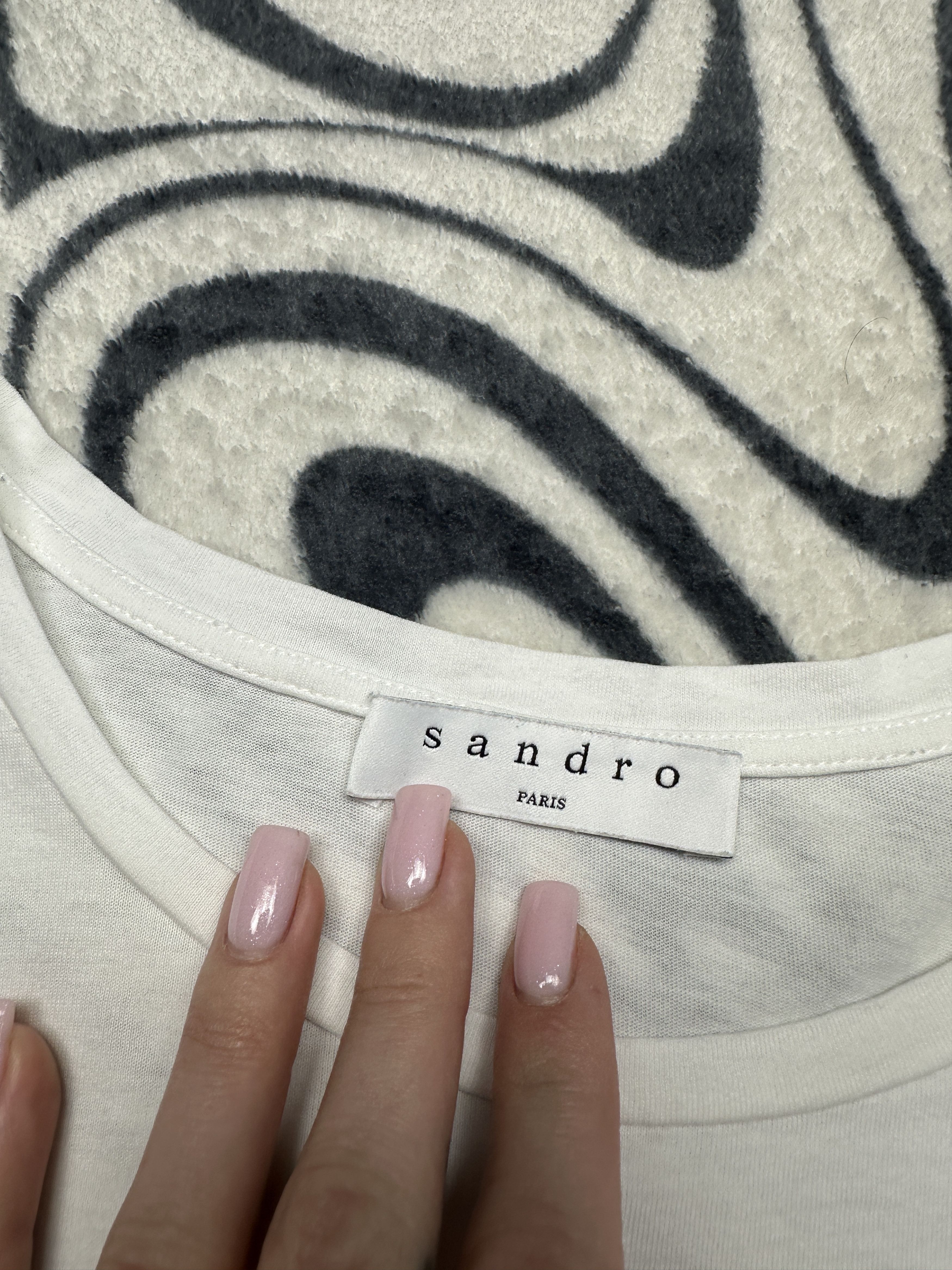 Sandro Sandro Paris Womens Oversized T-Shirt Tee Size S / US 4 / IT 40 - 4 Thumbnail