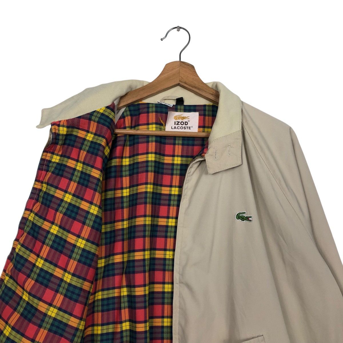Japanese Brand 📌Vintage Bomber Jacket Izod Lacoste Tartan Blanket Check Size US XL / EU 56 / 4 - 13 Thumbnail