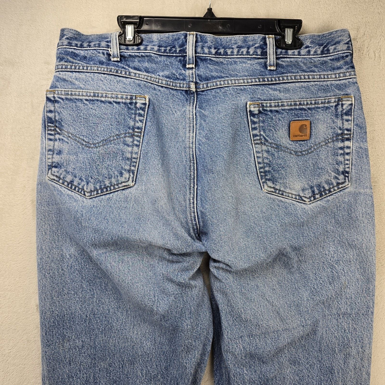 Carhartt Carhartt Jeans Mens 38x36 Blue Relaxed Fit B17 DST Faded Size US 38 / EU 54 - 6 Thumbnail